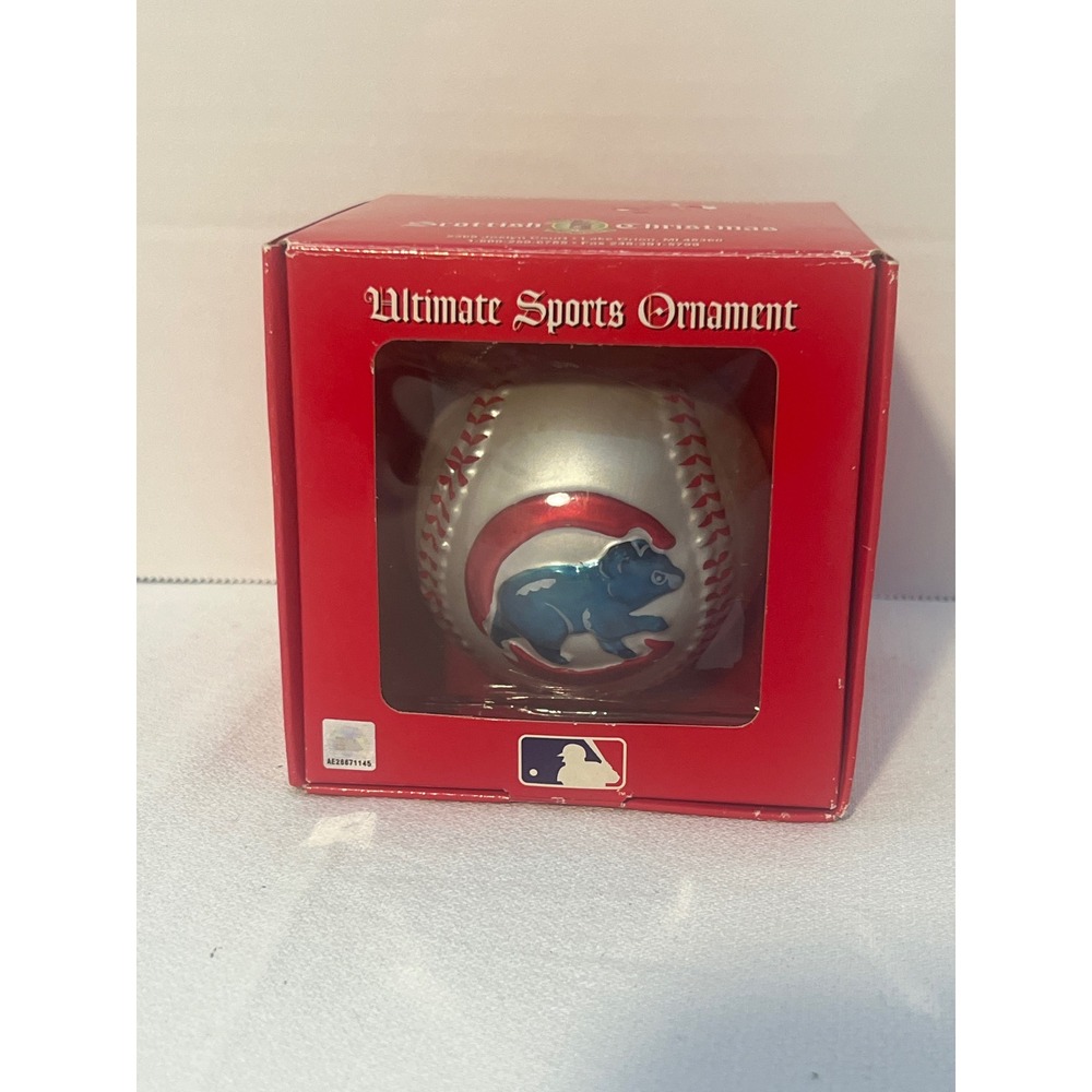Scottish‎ Christmas Ultimate Sports Ornament Chicago Cubs Baseball Mouth Blown